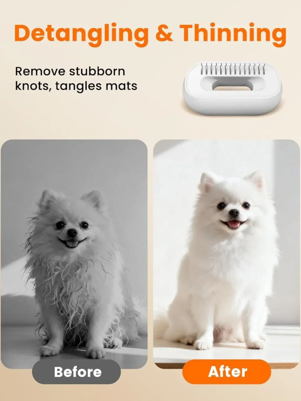 Vacuum Dog Brush for Shedding, 4-in-1